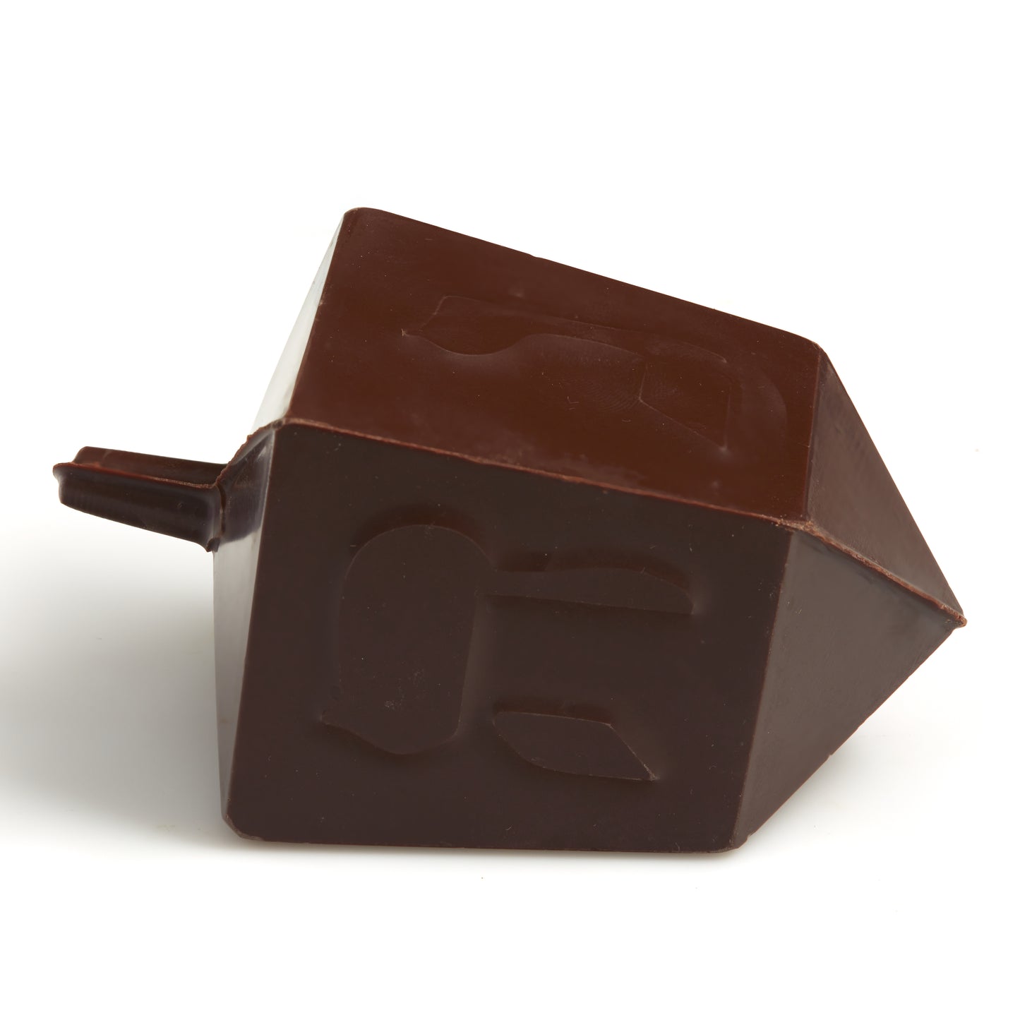 Solid Chocolate Dreidel - Milk, White & Dark Belgian Chocolate