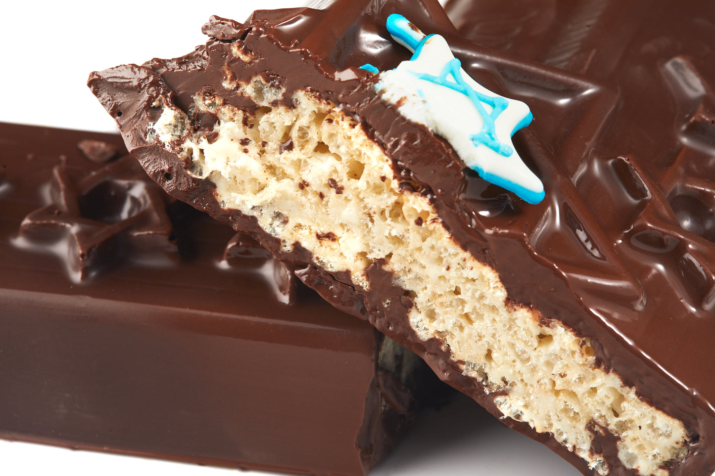 Chocolate Menorah with Rice Crispy Treats