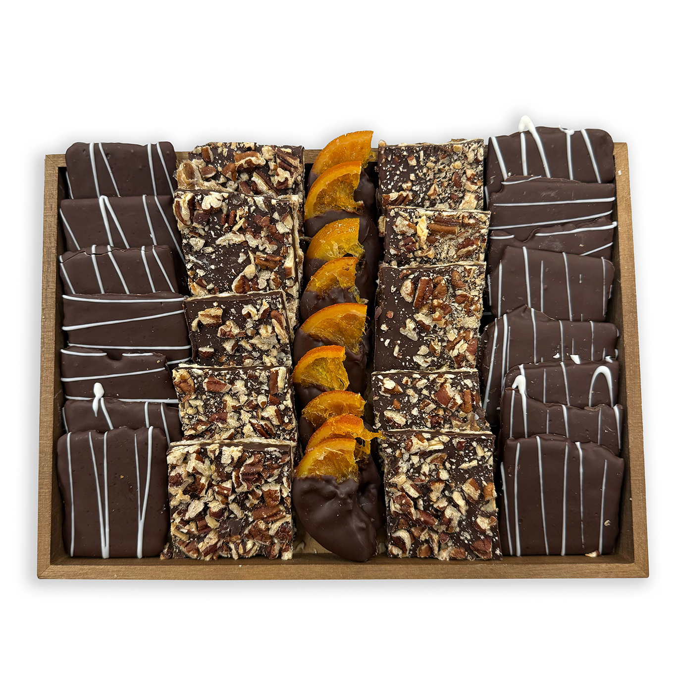 Chocolate Matzoh & Orange Slice Platter | Kosher for Passover
