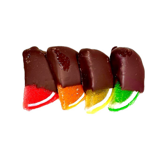 Chocolate Covered Fruit Flavored Slices | Kosher for Passover