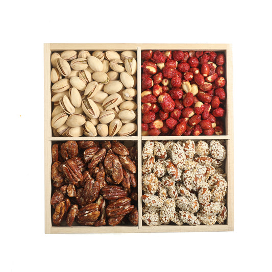 Gourmet Nut Mix - Wood 4 Section