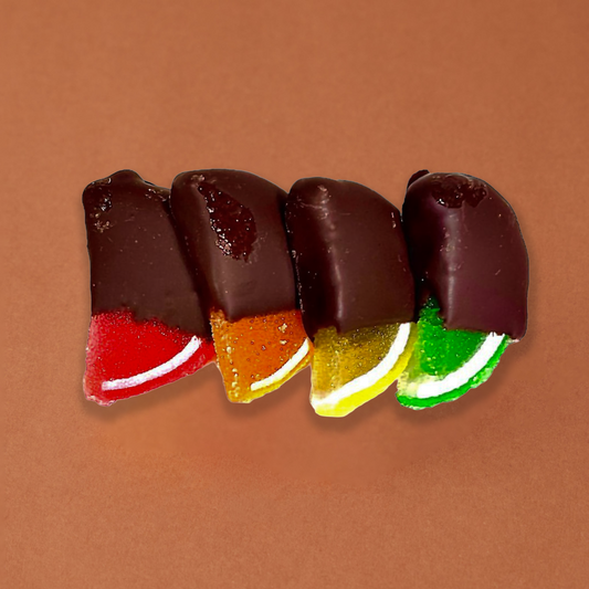 Chocolate Covered Fruit Flavored Slices | Kosher for Passover