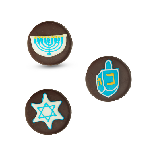 Chanukkah-Themed Oreo-Style Cookies