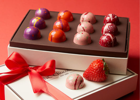 NC Chocolatier Sweetheart Hand-Painted Bon Bons — Kosher Valentine's Day Chocolate Gift