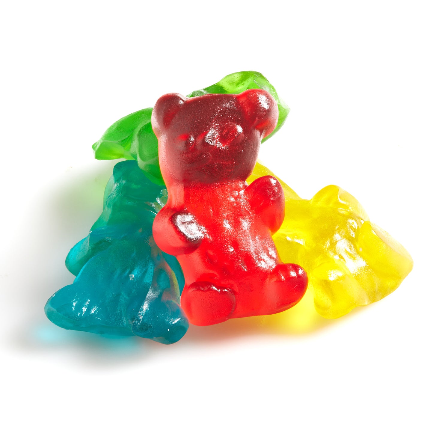 Kosher & Vegan Red Pink Blue Yellow Gummy Bears by the Pound – Nut & Candy