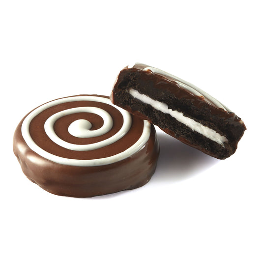 Swirl Topped Chocolate Dipped Cookies